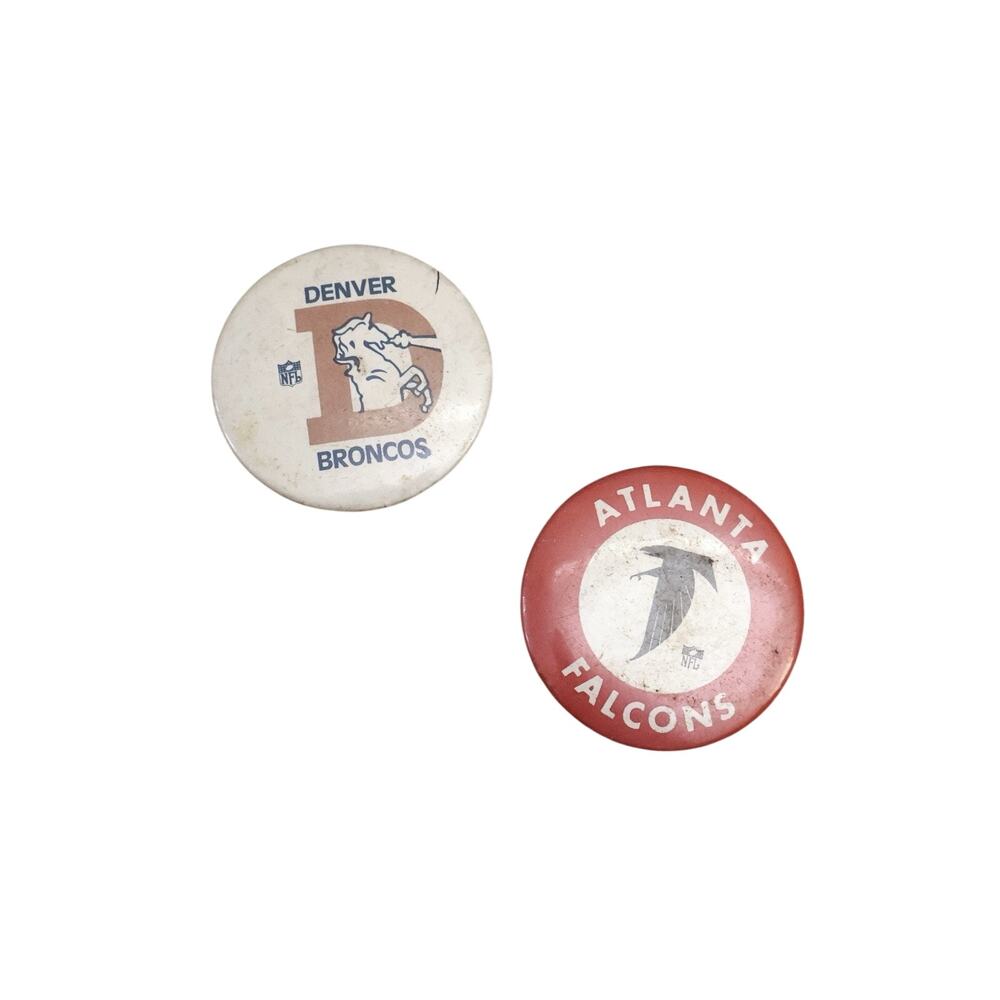 Vintage NFL Atlanta Falcons Denver Broncos Football Pin Lot Sports 90s